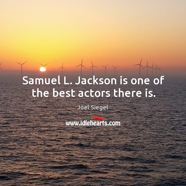 Samuel l. Jackson is one of the best actors there is. Joel Siegel Picture Quote