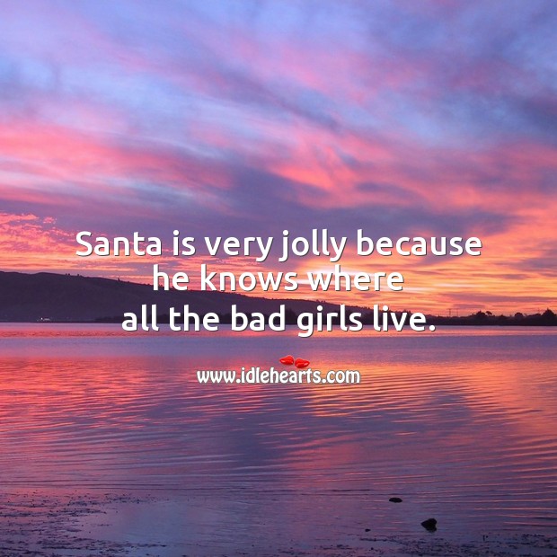 Santa is very jolly Christmas Messages Image