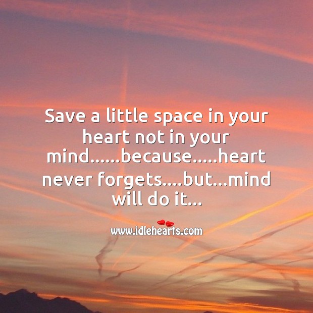 Save a little space in your heart Image