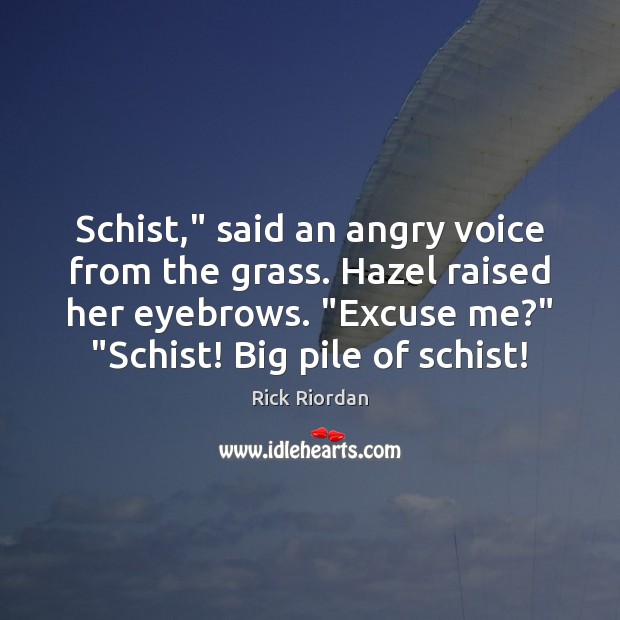 Schist,” said an angry voice from the grass. Hazel raised her eyebrows. “ Image