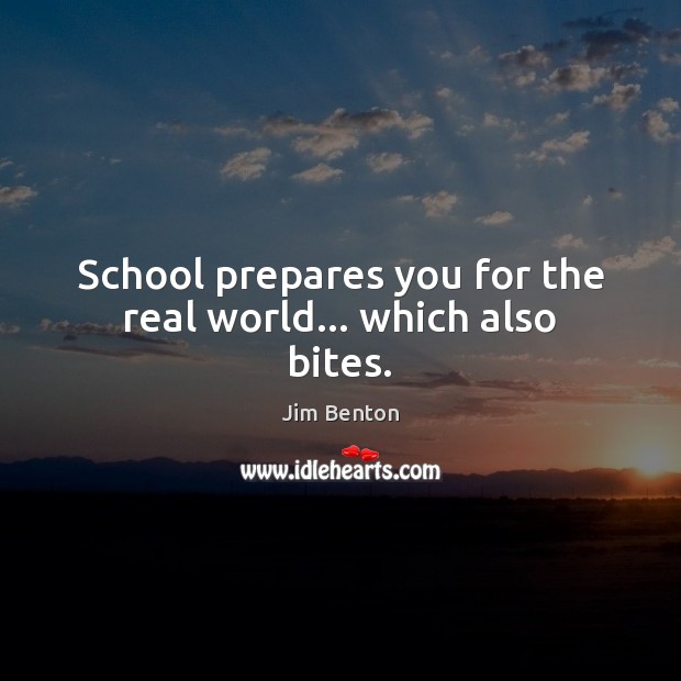 School prepares you for the real world… which also bites. Image