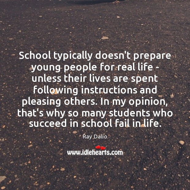 School typically doesn’t prepare young people for real life – unless their Image