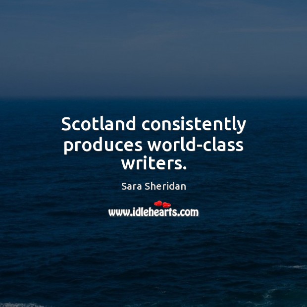 Scotland consistently produces world-class writers. Image