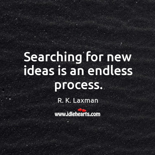 Searching for new ideas is an endless process. Image