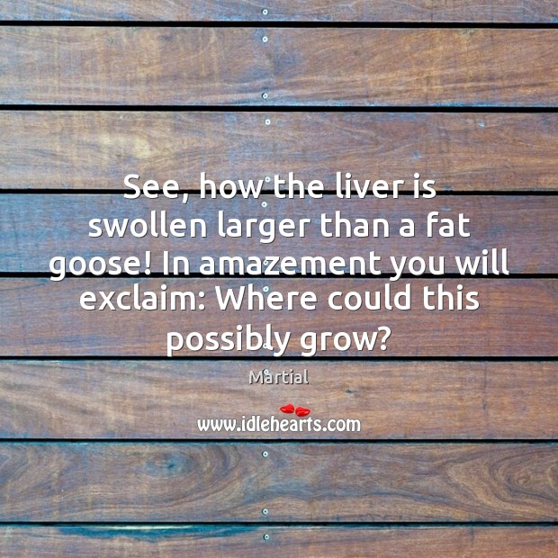 See, how the liver is swollen larger than a fat goose! In Image