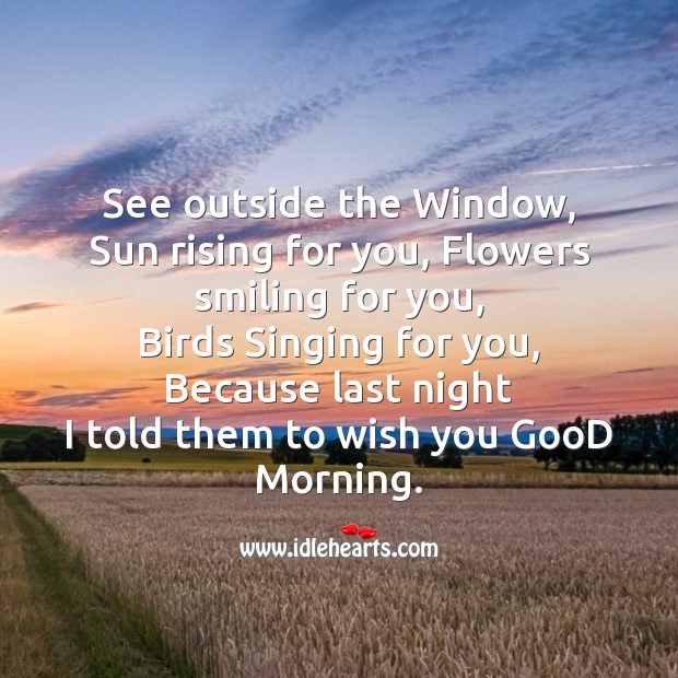 See outside the window Good Morning Quotes Image