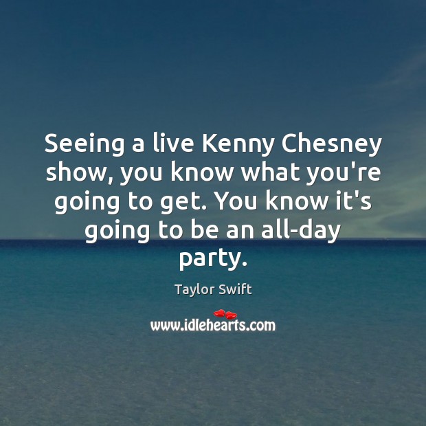 Seeing a live Kenny Chesney show, you know what you’re going to Image