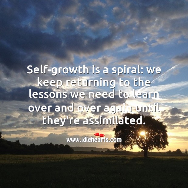Self-growth is a spiral. Growth Quotes Image