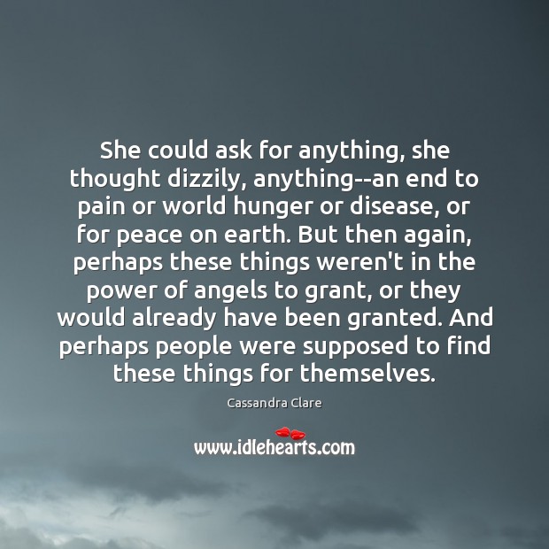 She could ask for anything, she thought dizzily, anything–an end to pain Image