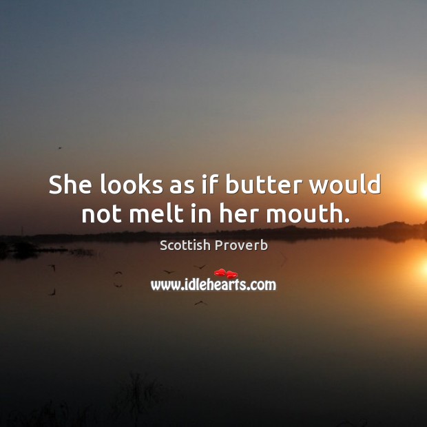 She looks as if butter would not melt in her mouth. Image