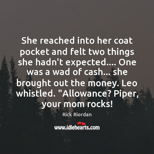 She reached into her coat pocket and felt two things she hadn’t Image