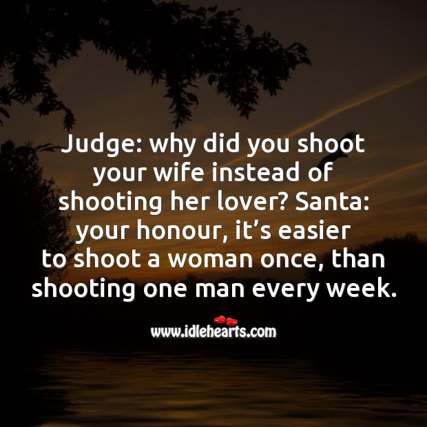 Shooting her lover Funny Messages Image
