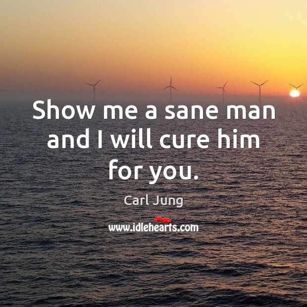 Show me a sane man and I will cure him for you. Image