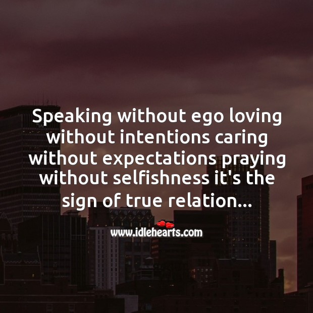 Sign of true relation Love Messages Image