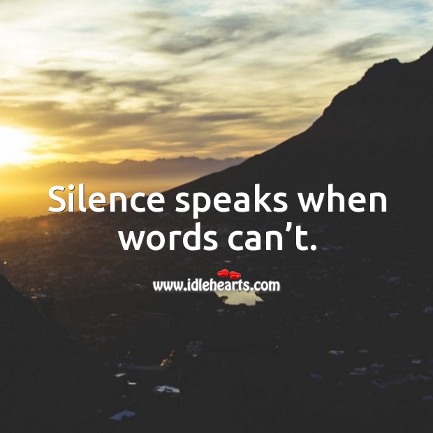 Silence speaks when words can’t. Image