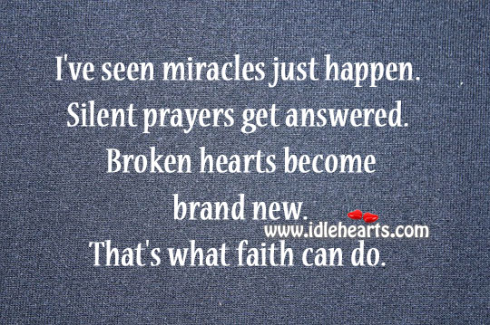Faith can make miracles happen. Image
