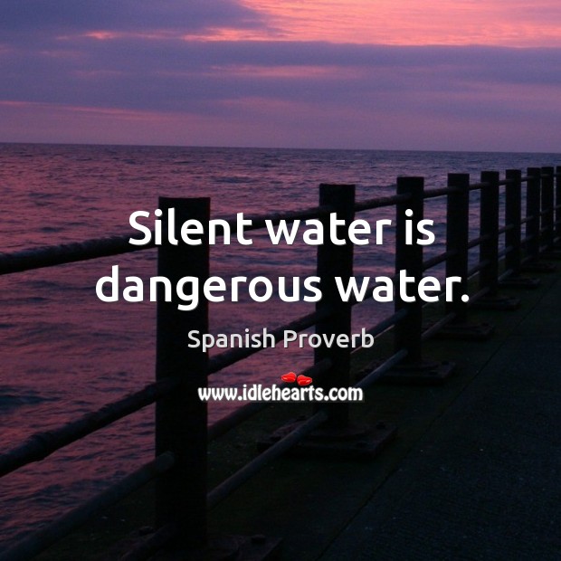 Silent water is dangerous water. Image
