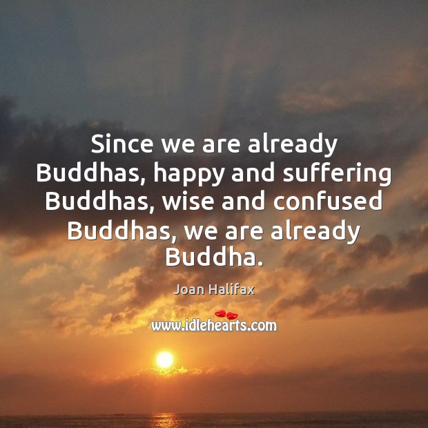 Since we are already Buddhas, happy and suffering Buddhas, wise and confused Joan Halifax Picture Quote