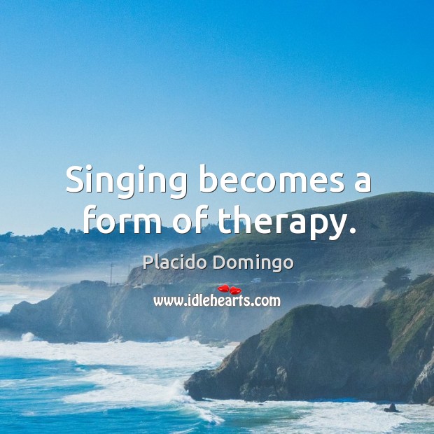 Singing becomes a form of therapy. Image