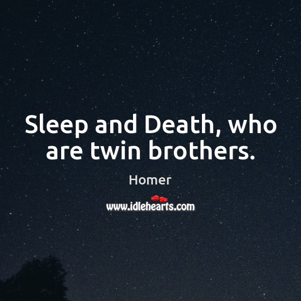 Sleep and Death, who are twin brothers. Brother Quotes Image