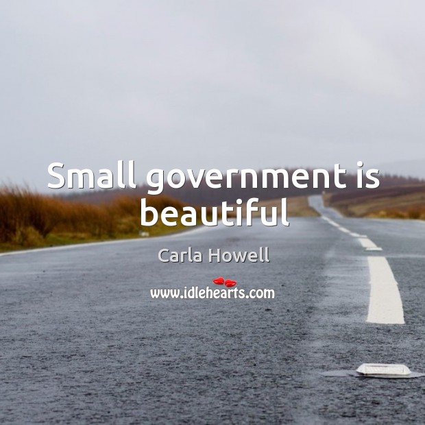 Small government is beautiful Image