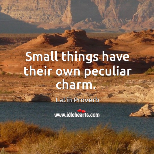 Small things have their own peculiar charm. Image