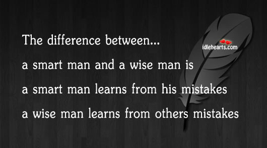 Smart man vs wise man Image