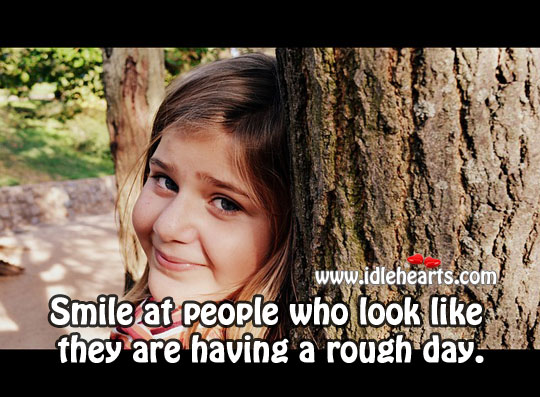Smile at people who look like Image