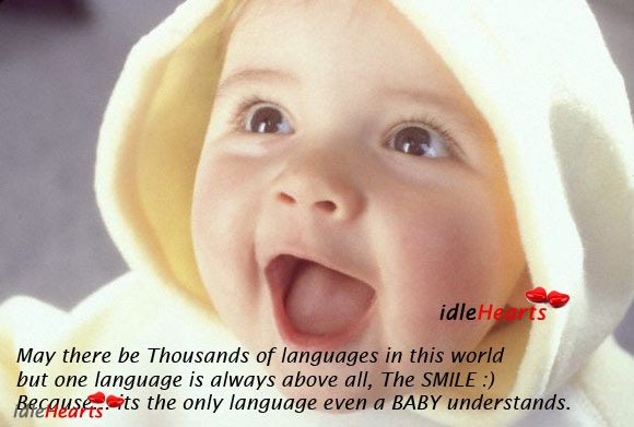 Simle – the only language that even a baby understands Image