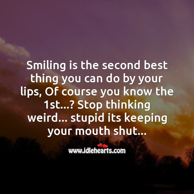 Smiling is the second best Good Night Messages Image