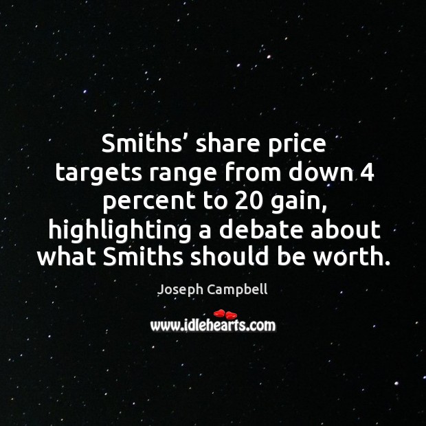 Smiths’ share price targets range from down 4 percent to 20 gain, highlighting a debate about what smiths should be worth. Image