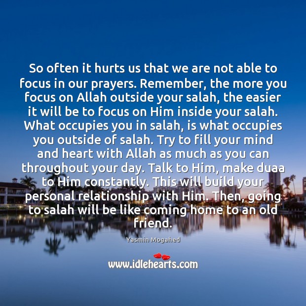 So often it hurts us that we are not able to focus Yasmin Mogahed Picture Quote