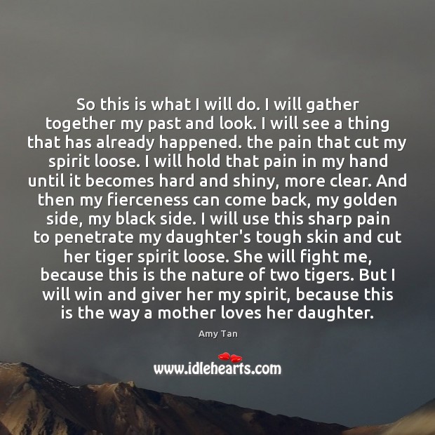 So this is what I will do. I will gather together my Amy Tan Picture Quote