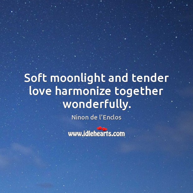 Soft moonlight and tender love harmonize together wonderfully. Image