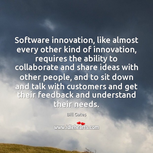 Software innovation, like almost every other kind of innovation, requires the ability Bill Gates Picture Quote