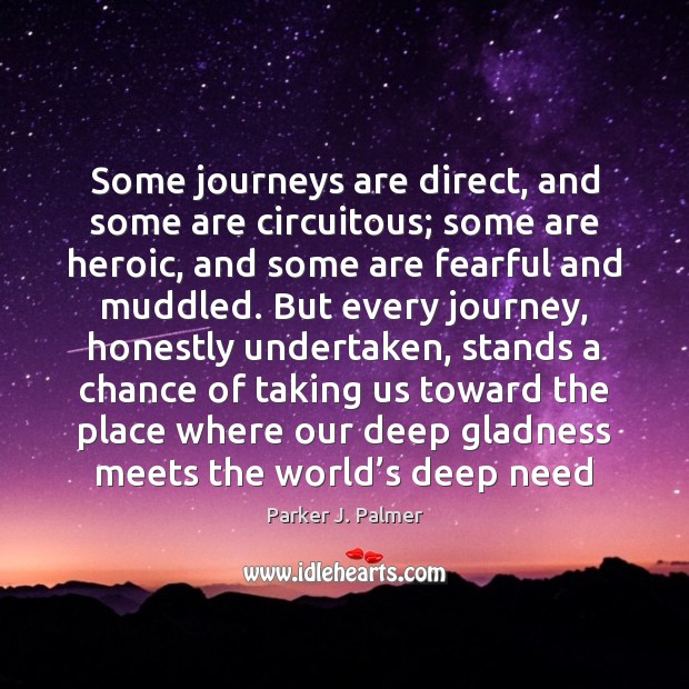 Some journeys are direct, and some are circuitous; some are heroic, and Image
