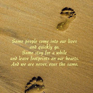 Some leave footprints on our hearts People Quotes Image
