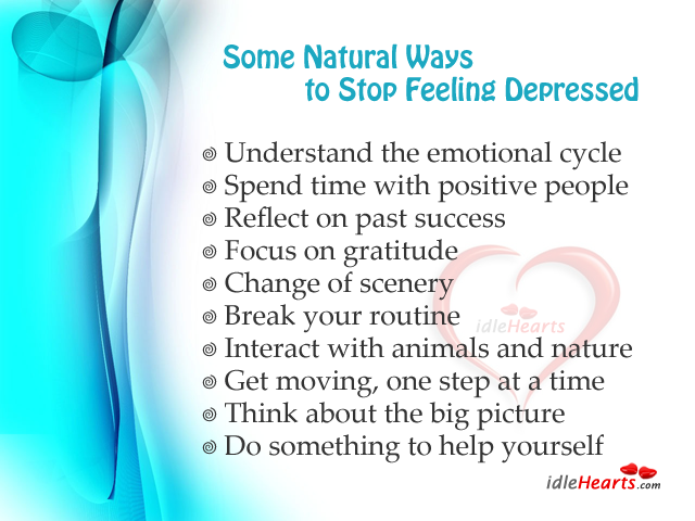 Some natural ways to stop feeling depressed Image