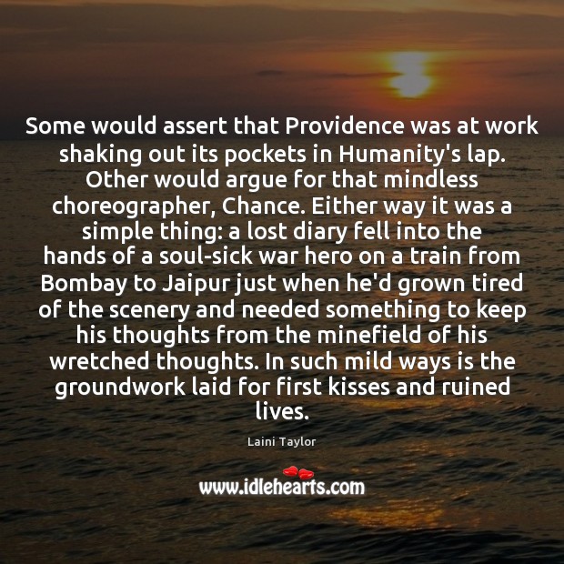 Some would assert that Providence was at work shaking out its pockets Image