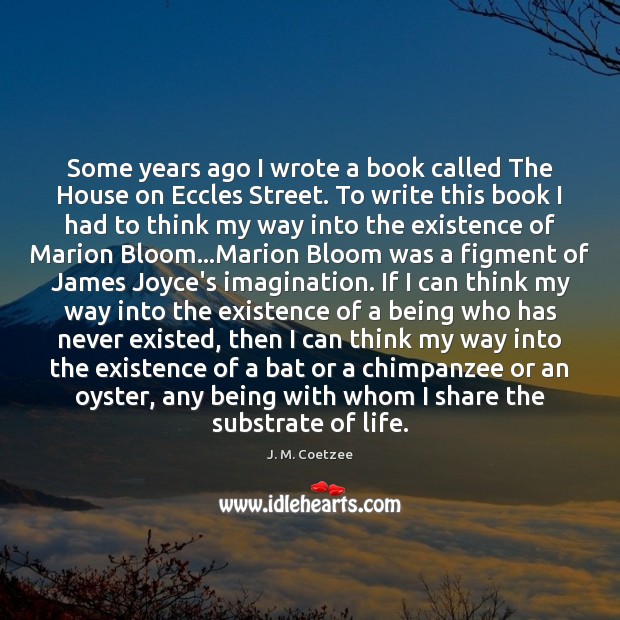 Some years ago I wrote a book called The House on Eccles Image