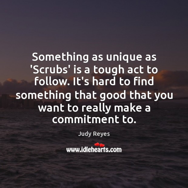 Something as unique as ‘Scrubs’ is a tough act to follow. It’s Judy Reyes Picture Quote