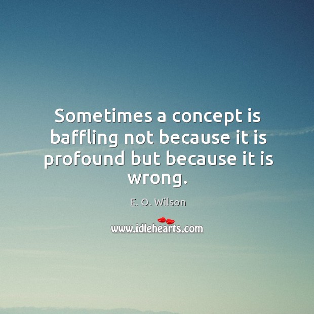 Sometimes a concept is baffling not because it is profound but because it is wrong. Image