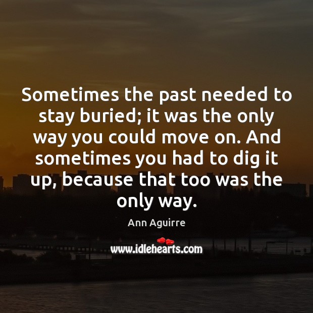 Sometimes the past needed to stay buried; it was the only way Ann Aguirre Picture Quote