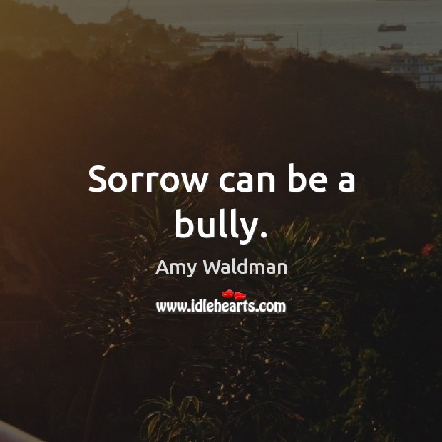 Sorrow can be a bully. Amy Waldman Picture Quote