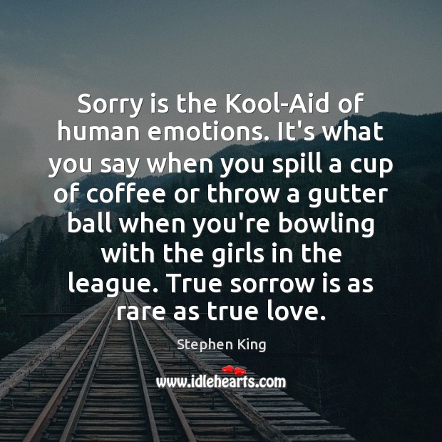 Sorry is the Kool-Aid of human emotions. It’s what you say when Sorry Quotes Image