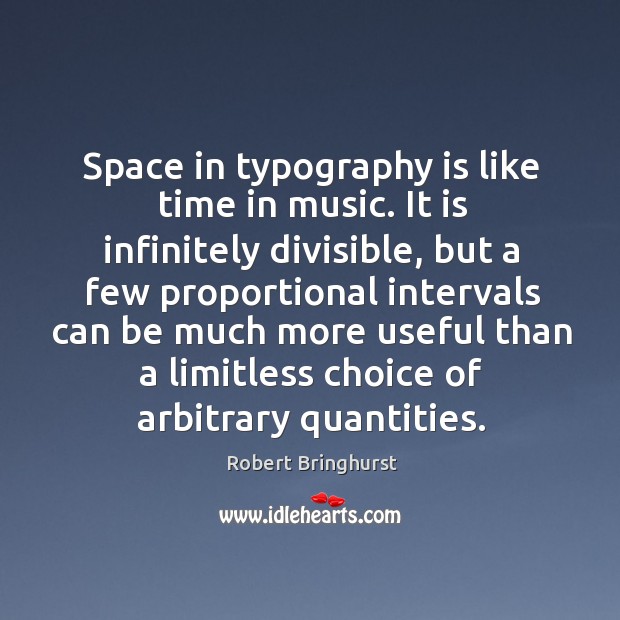 Space in typography is like time in music. It is infinitely divisible, Image
