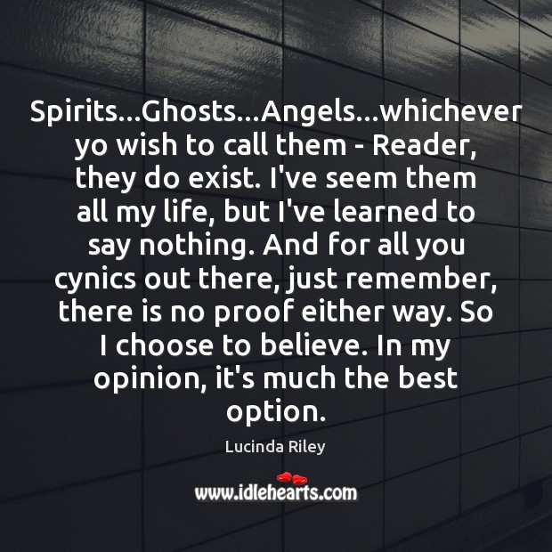 Spirits…Ghosts…Angels…whichever yo wish to call them – Reader, they Image