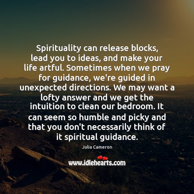 Spirituality can release blocks, lead you to ideas, and make your life Image
