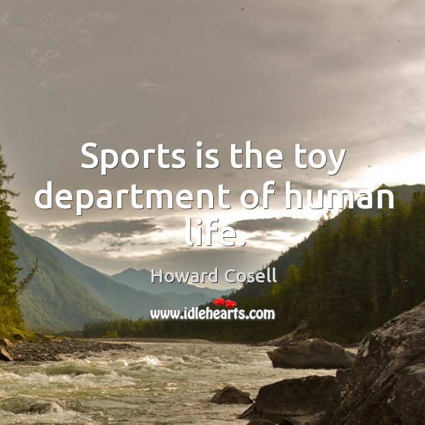 Sports is the toy department of human life. Image