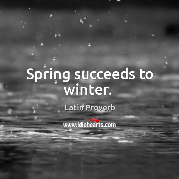 Spring succeeds to winter. Image